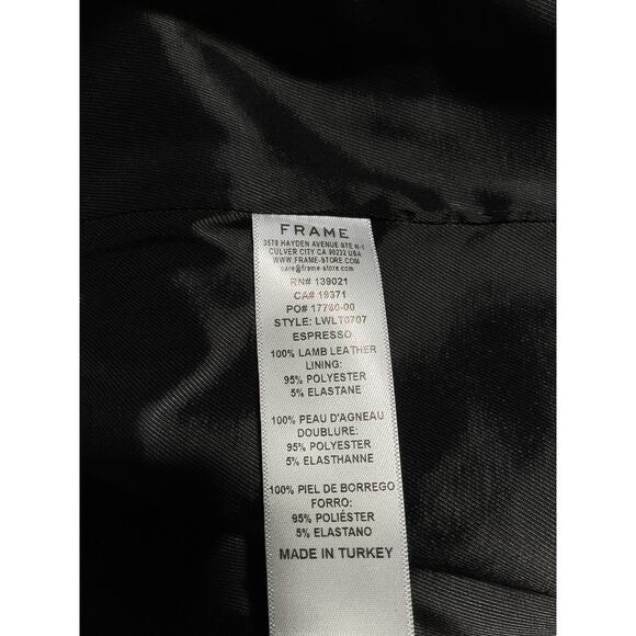 Frame Leather Mini Brown Skirt Size XXS - Picture 4 of 4